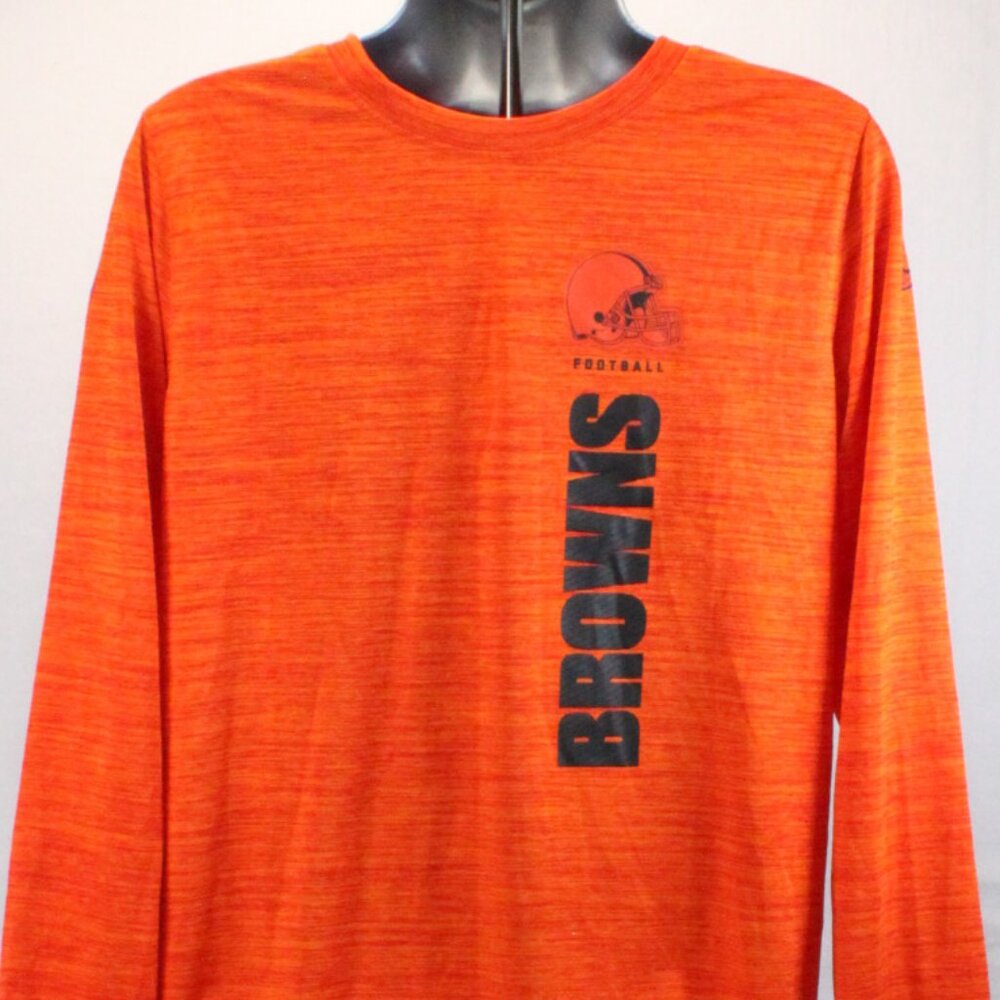 Nike Cleveland Browns Long-Sleeve Dri-Fit ONFIELD Line Tee YOUTH L 14/16